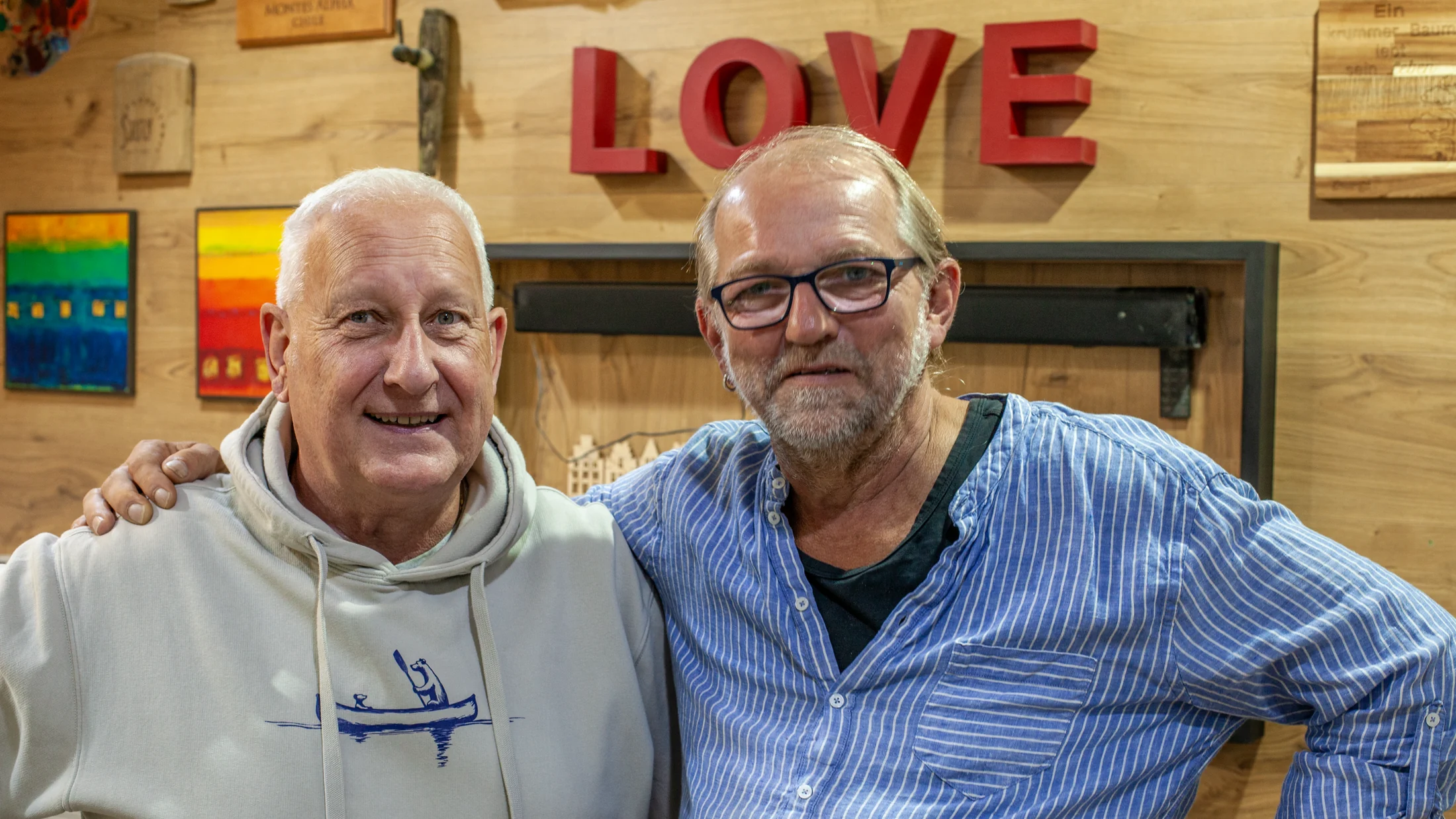 Alfred Meyer-Först und Uwe Hasenbein in der Werkstatt der AMF Holzmanufaktur
